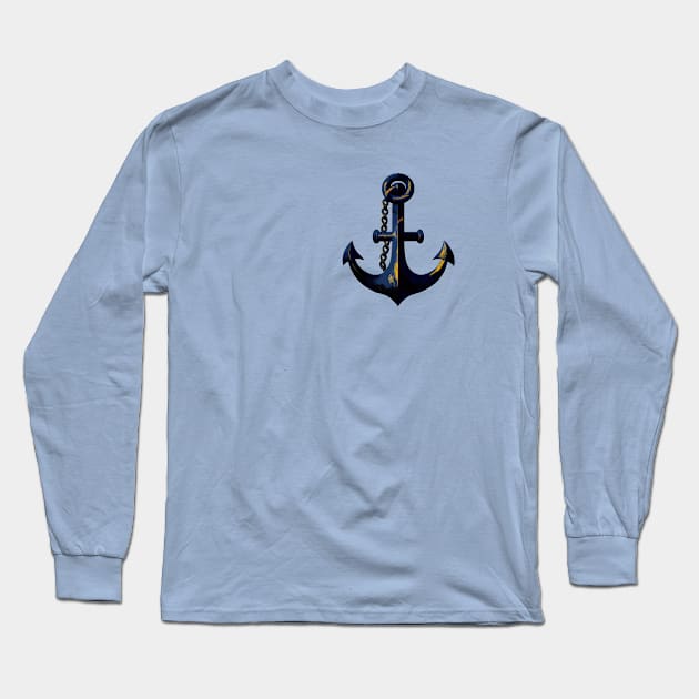 Old Anchor Long Sleeve T-Shirt by Airdale Navy